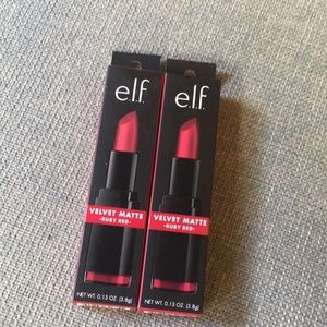NWT ELF Velvet Matte Ruby Red lipstick .13 Oz (2 pack)